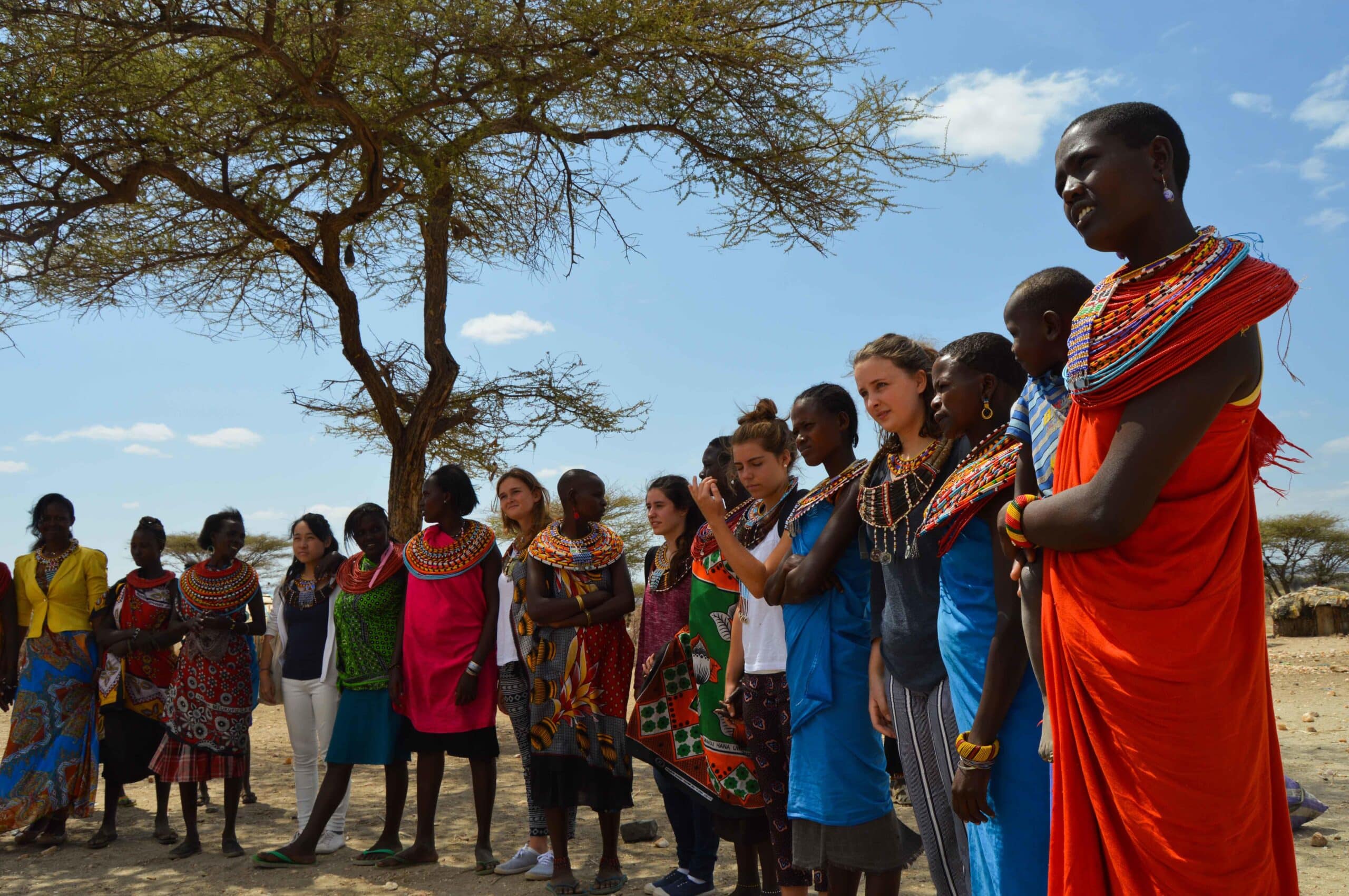 Projects Abroad volunteers get to know the traditional culture of a tribe in Kenya.