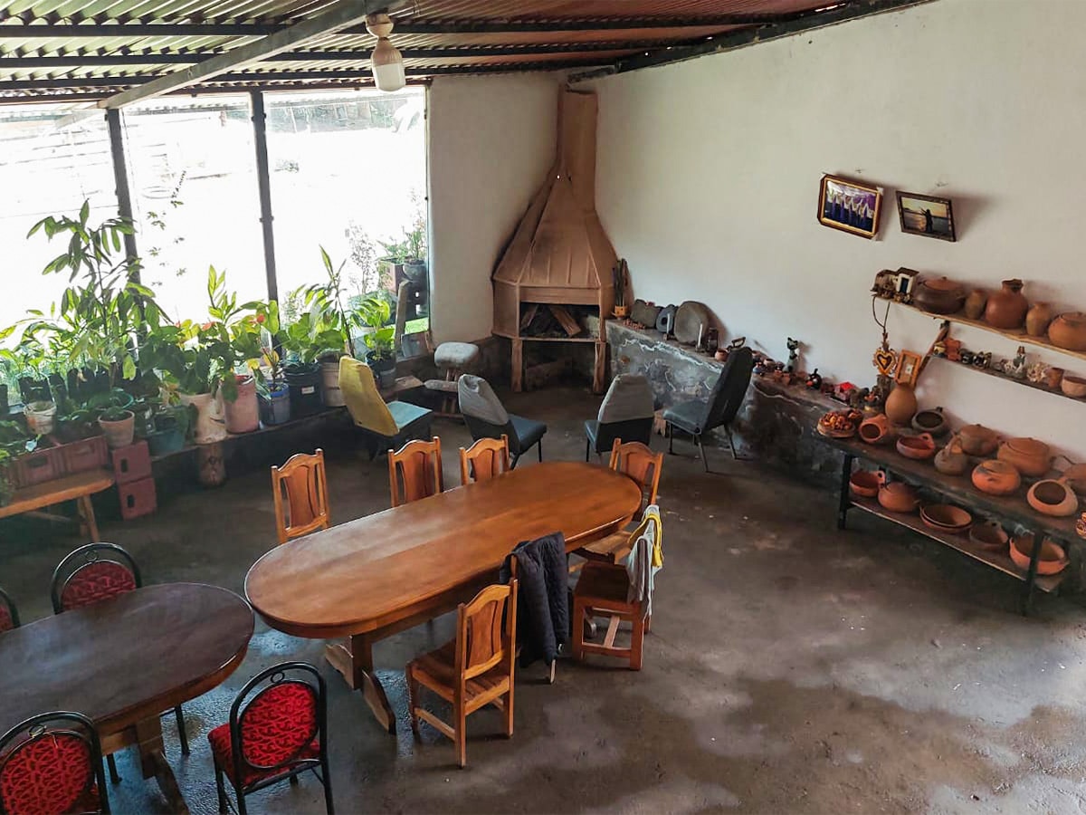 Typical living area in Andes accommodation