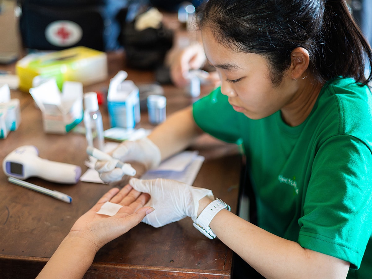 Cambodia Taking Blood Sugar