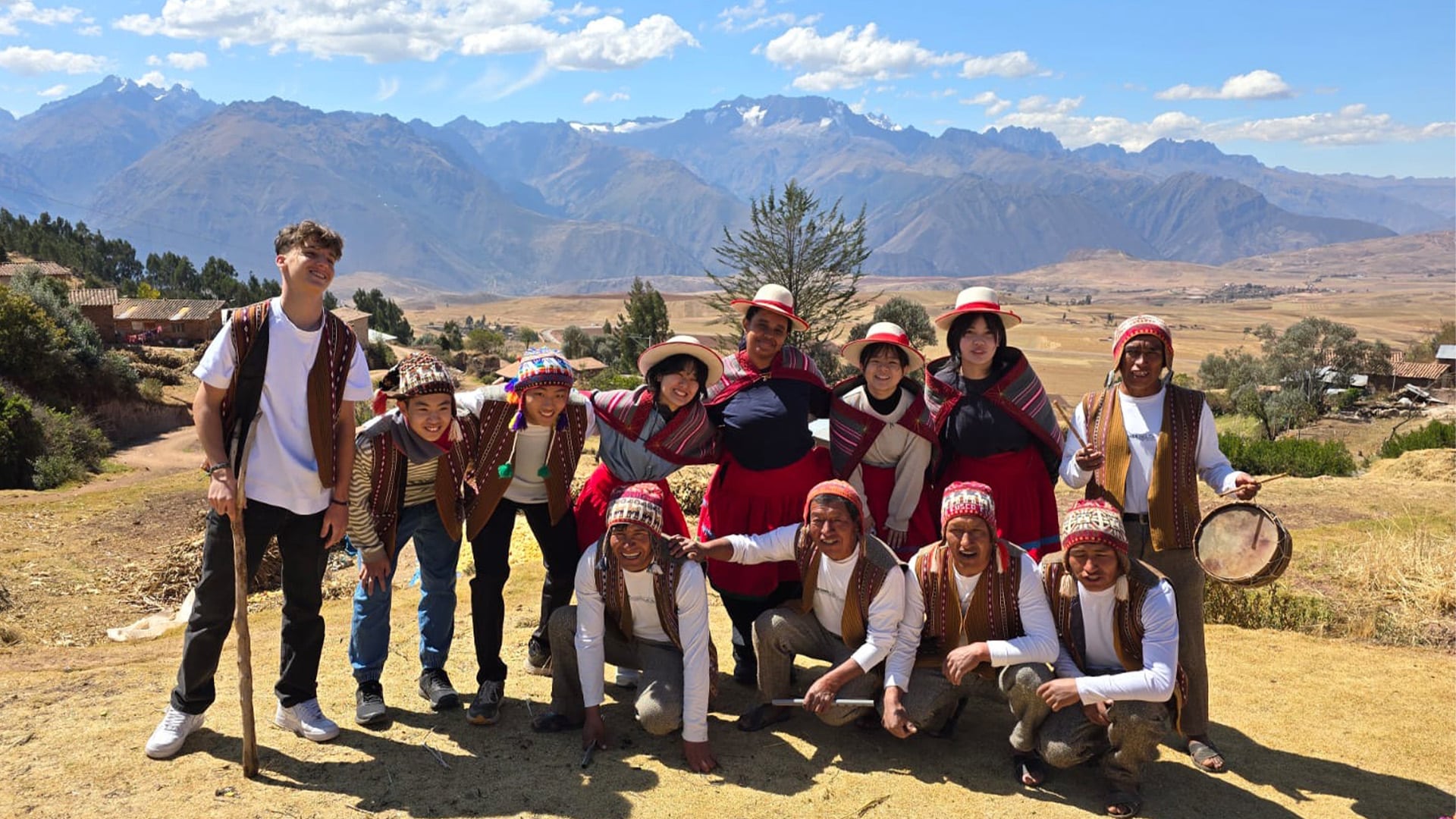 Group in Traditional Peruvian Clothing