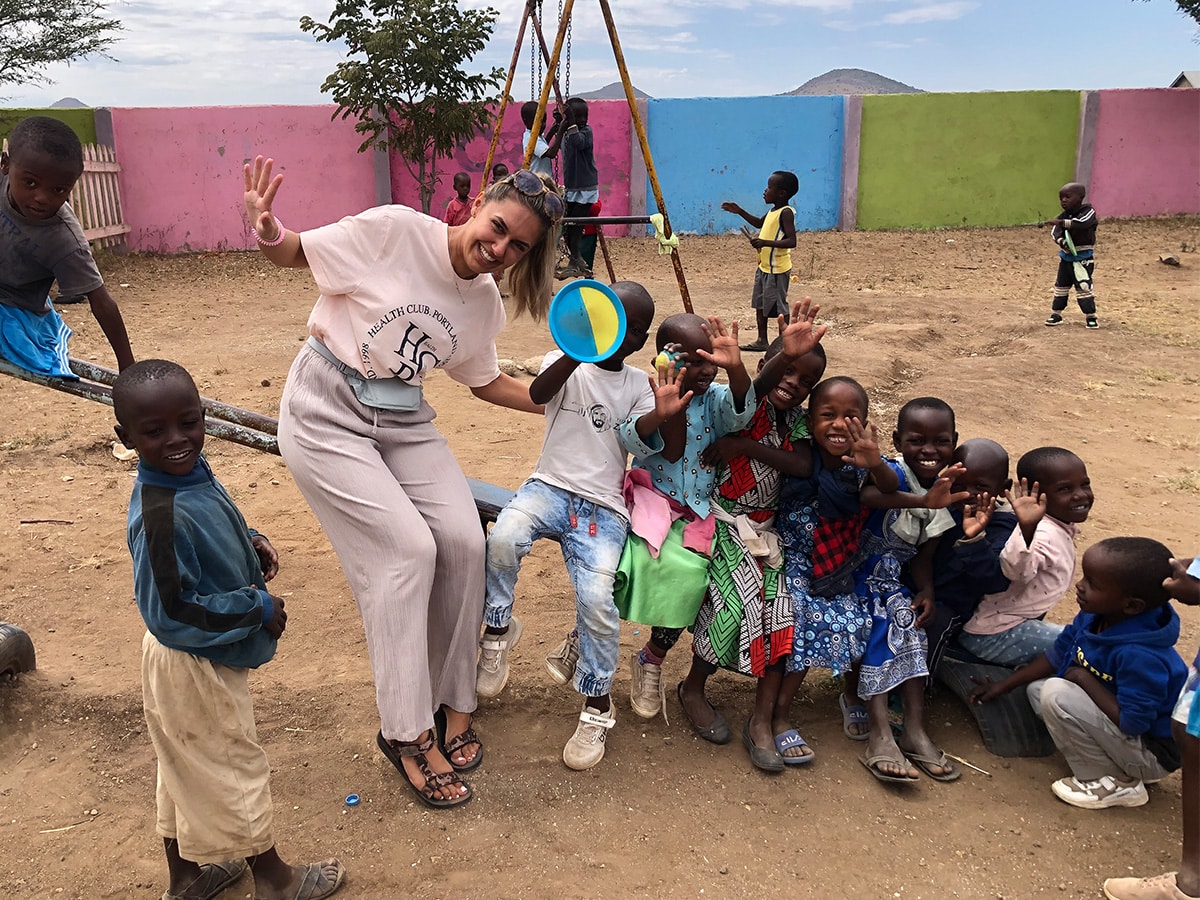 Tanzania Playing Outside with Children