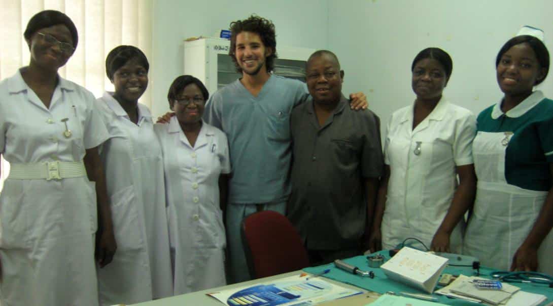 Student doctor on an internship in Ghana