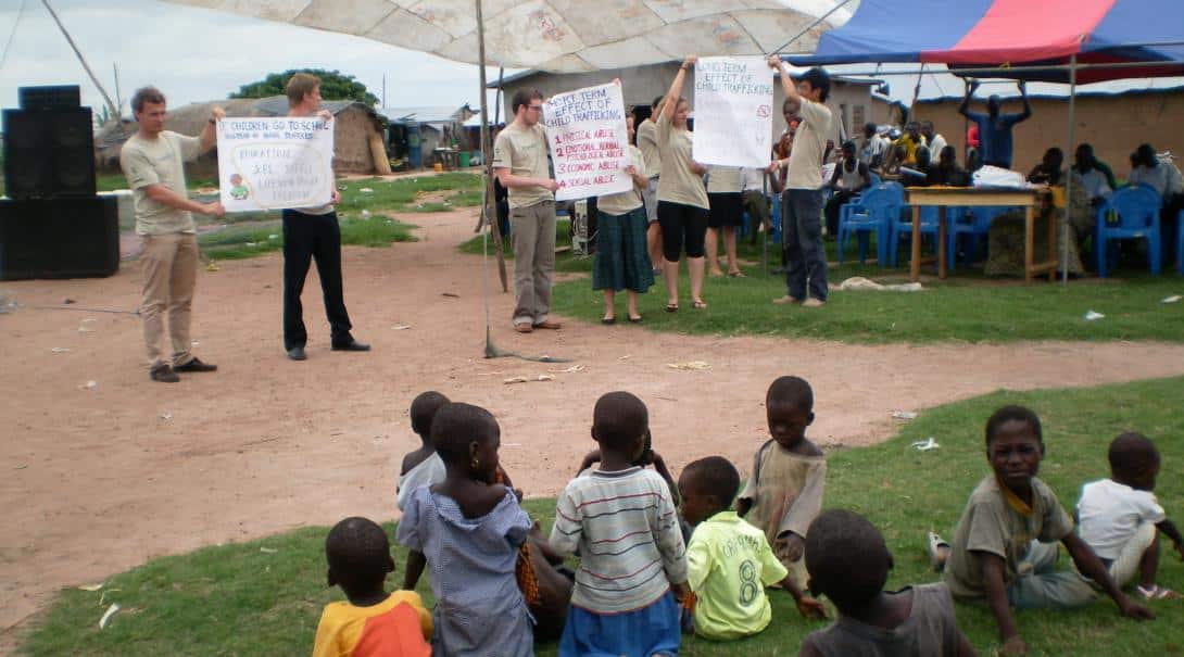 Attending a human rights campaign in Ghana