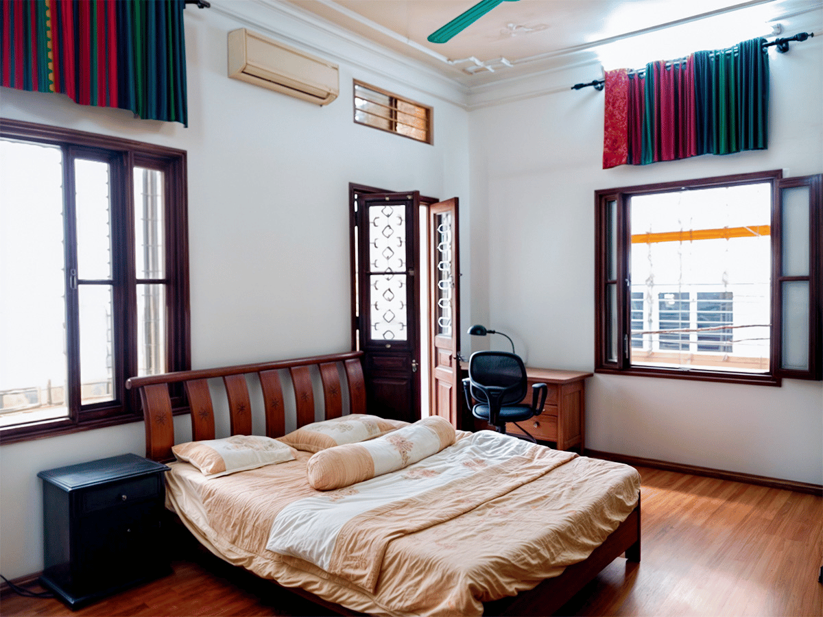 Typical bedroom in Vietnamese host family accommodation