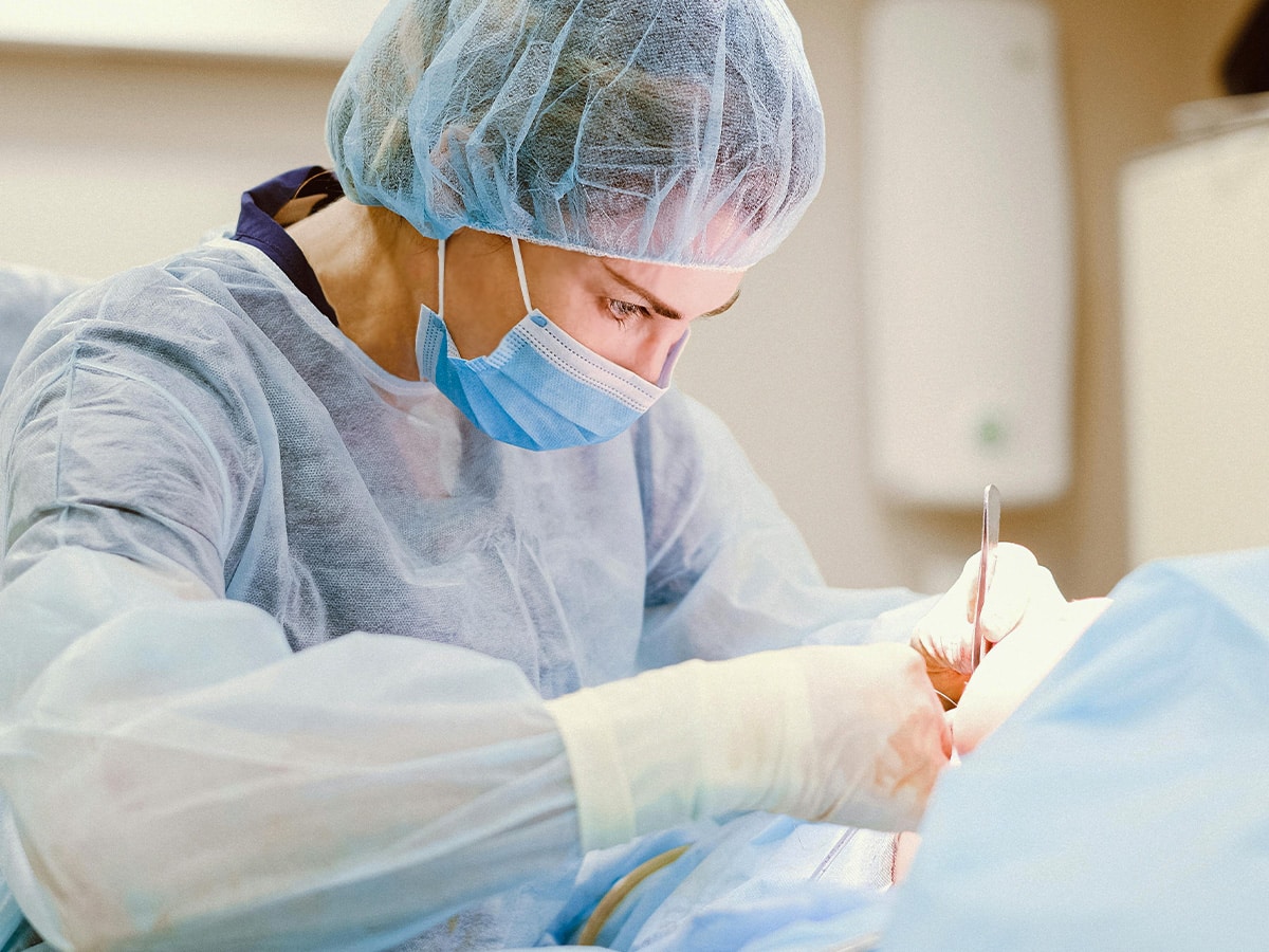 Dcotor in Scrubs in hospital