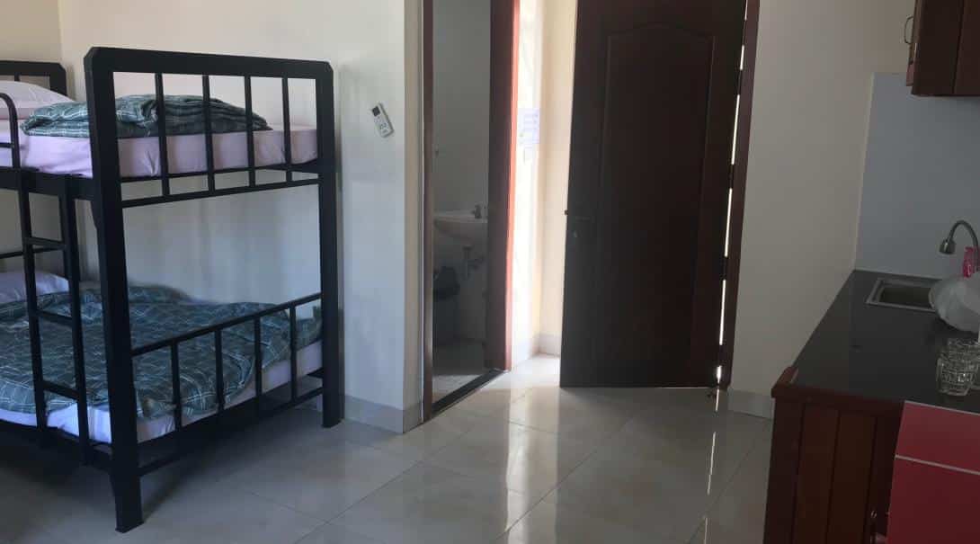 Typical interior of Cambodian group accommodation