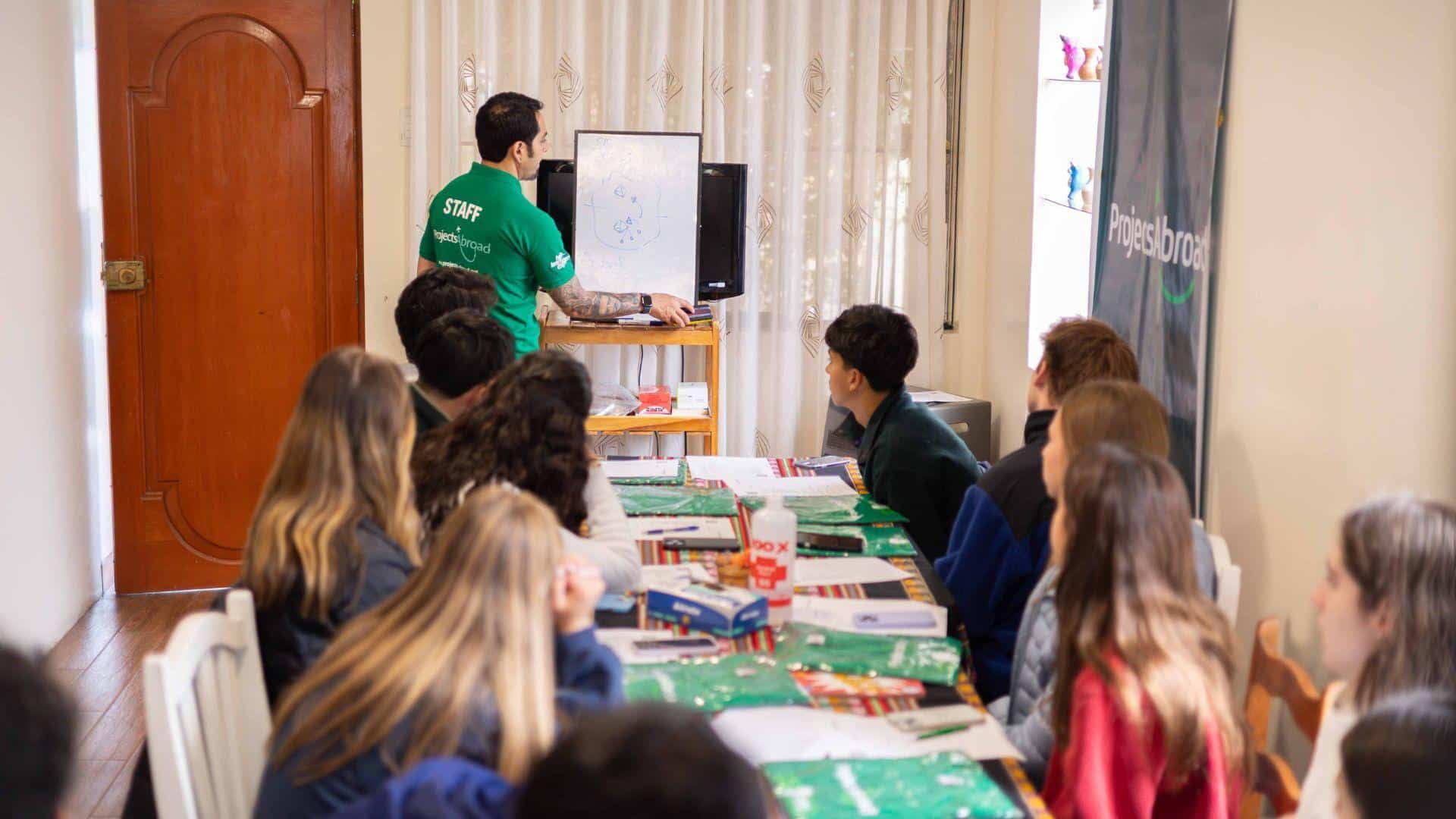 A group of High School Special participants attend their induction meeting in our office