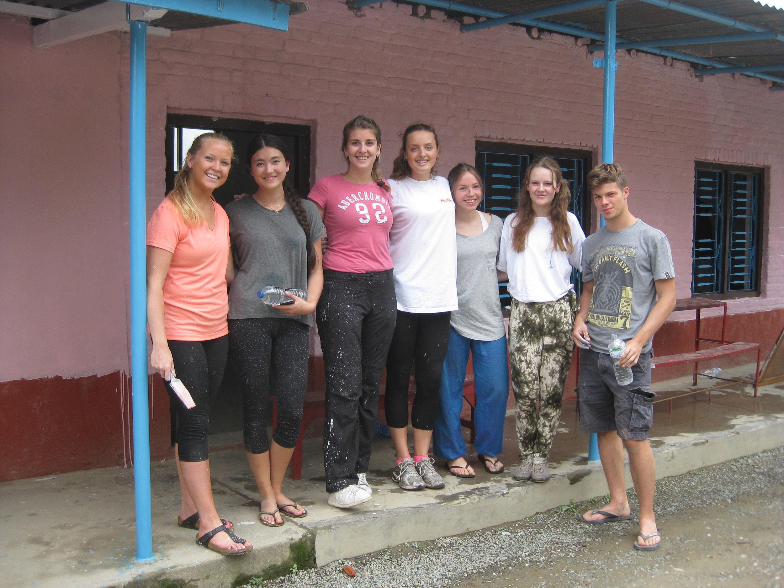 High School Special volunteers enjoying each other's company in Nepal