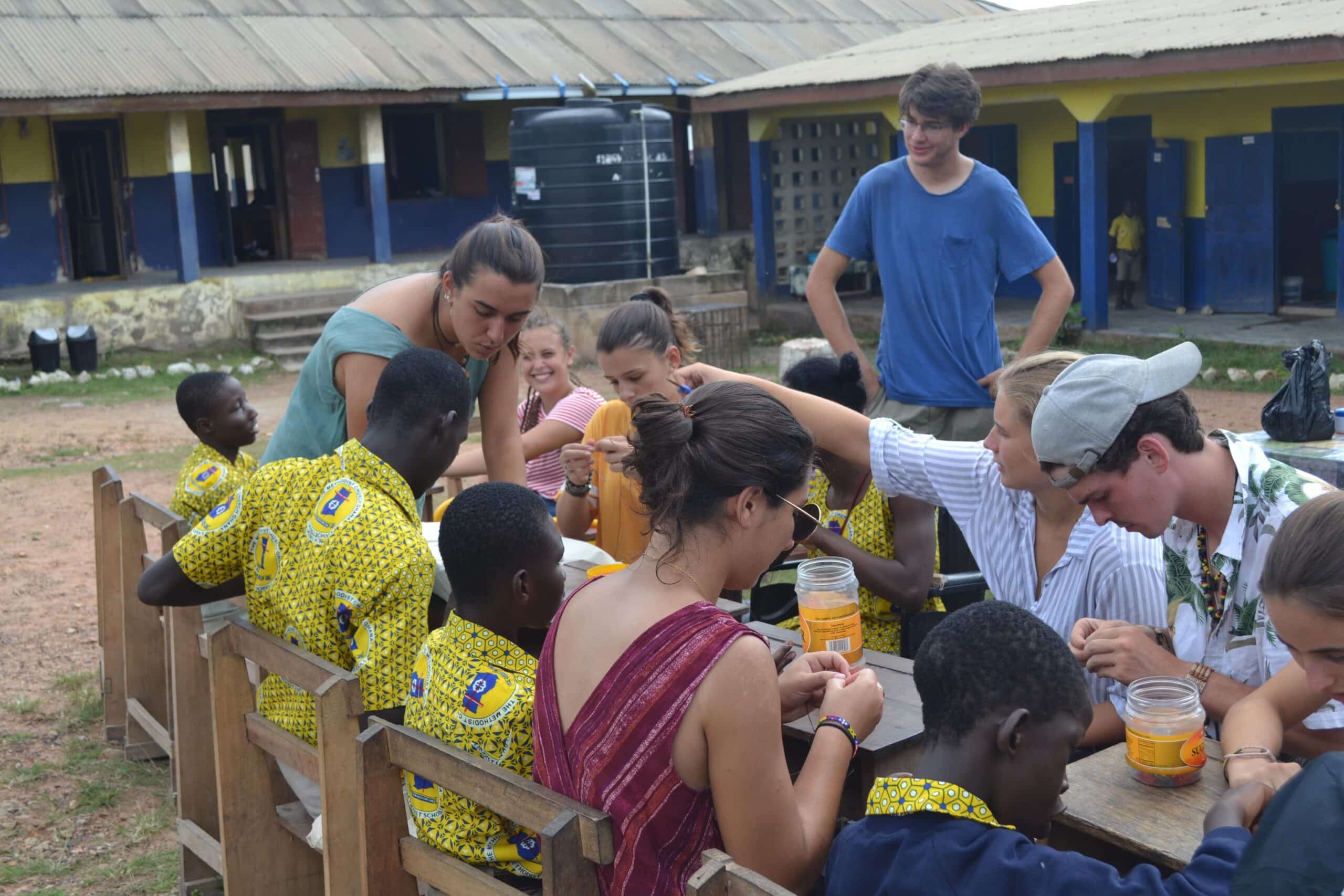 Projects Abroad volunteers doing a social work project help developing long term goals for the placement in Ghana.