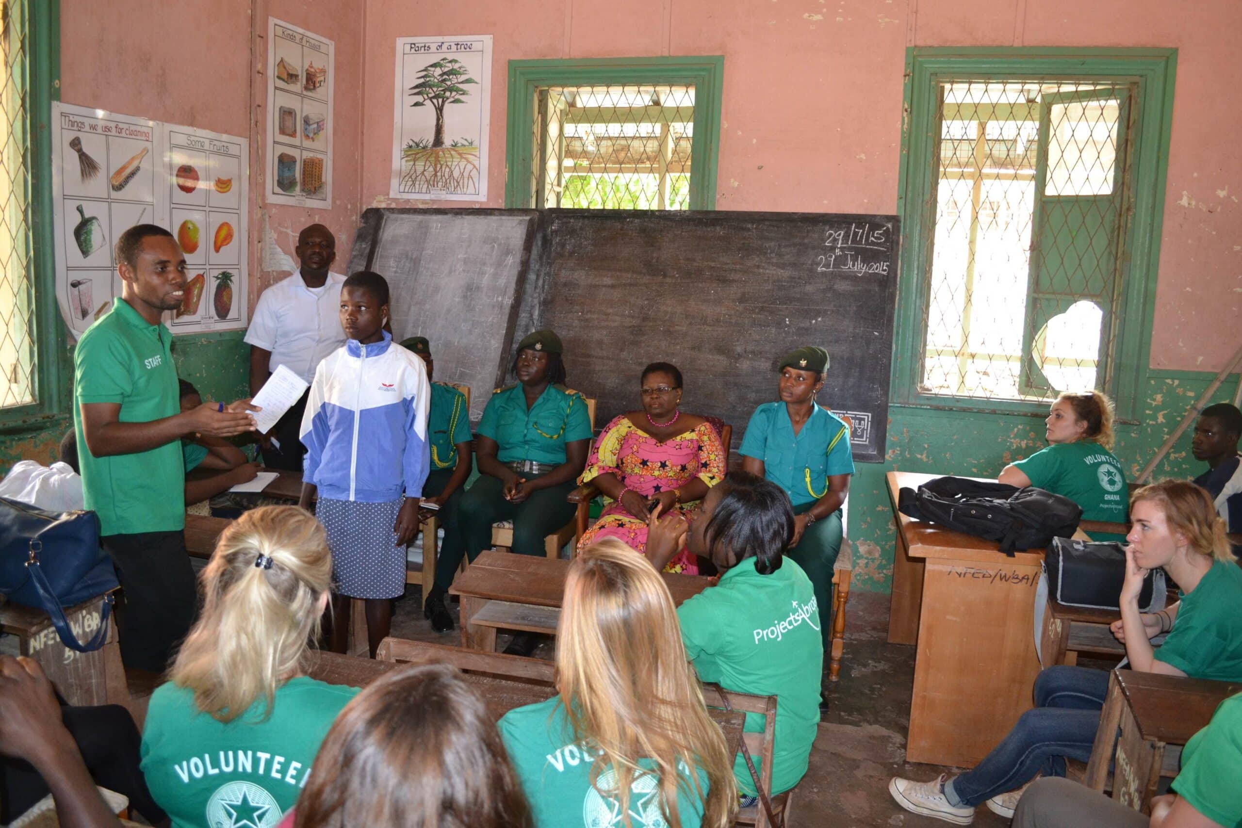Projects Abroad high school volunteers learn about local traditions and political system in Ghana during their human rights internship for teenagers.