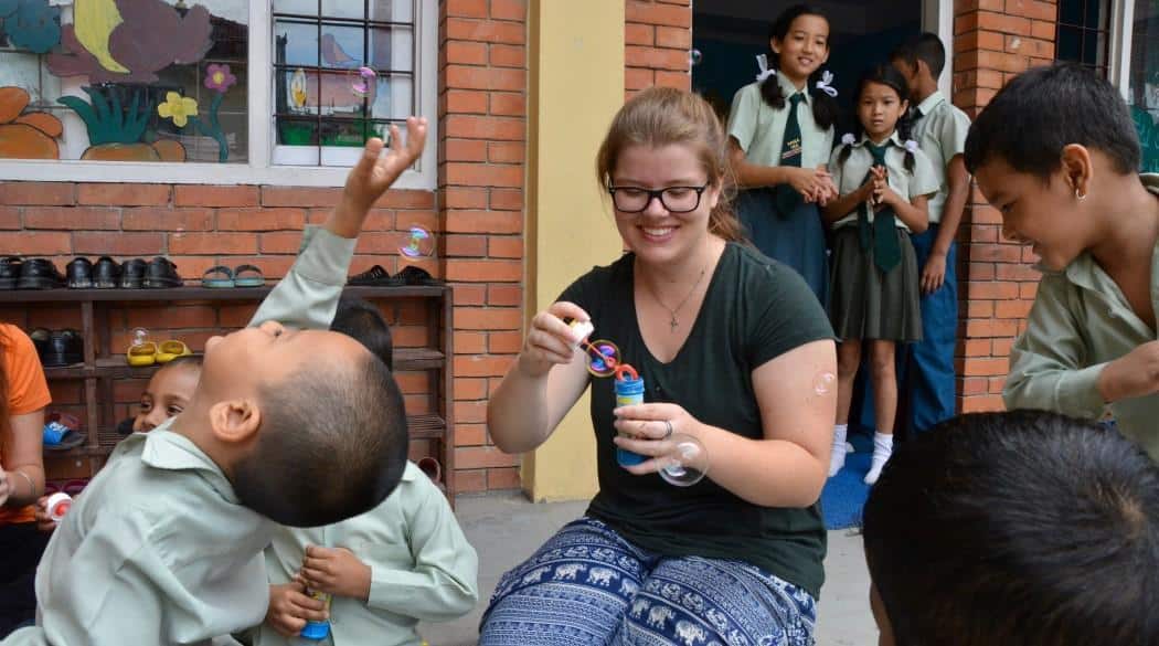 Samara on her Childcare placement